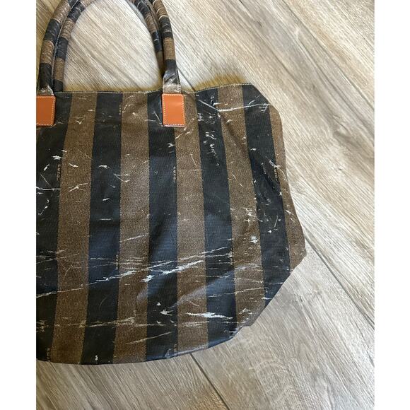 Vintage Fendi Pequin Stripe Small Tote - Picture 10 of 16